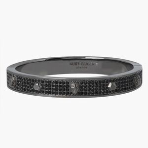NWT Kurt Geiger Gunmetal Pave Hinge Bangle Bracelet